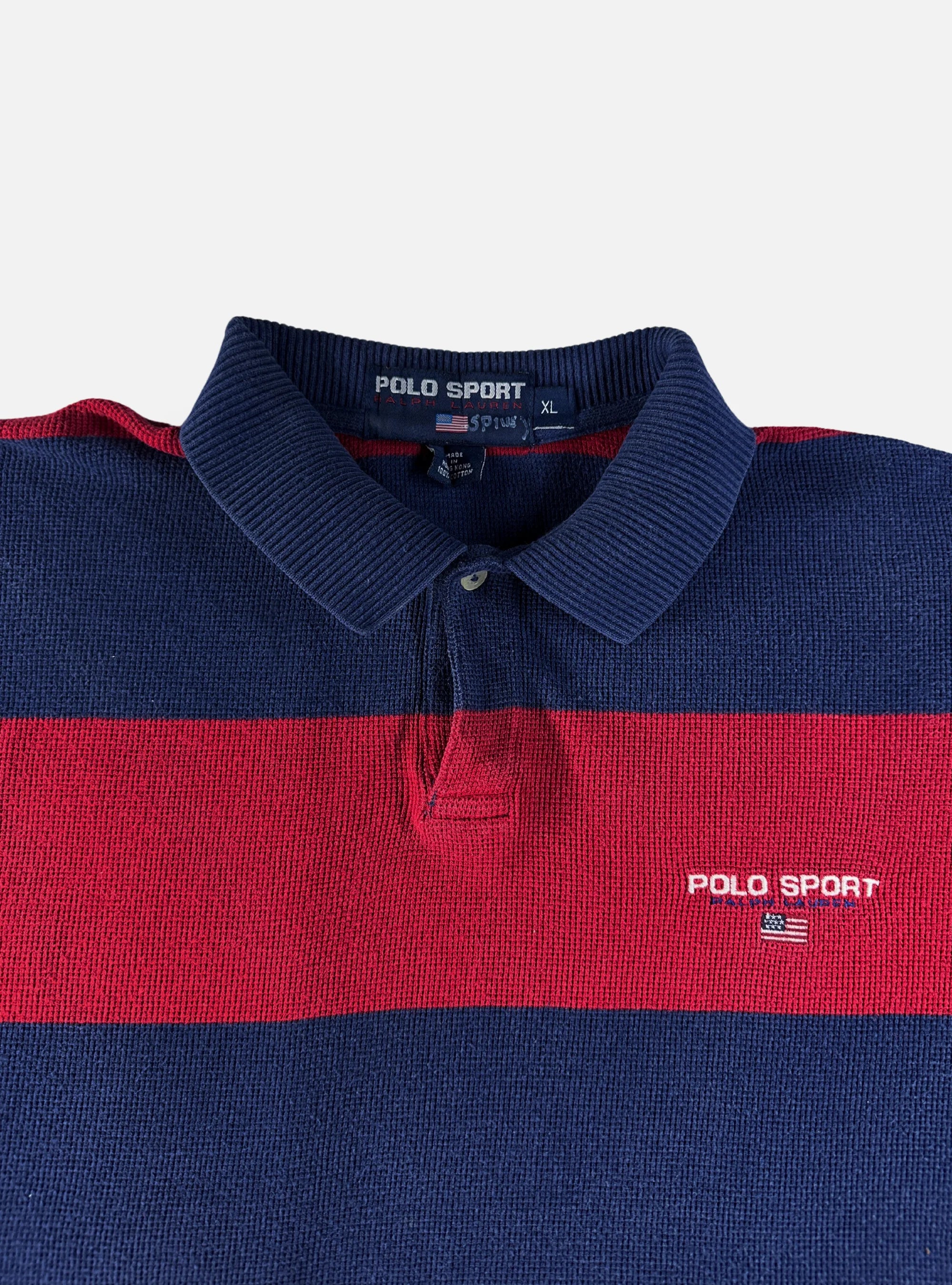 Mens Red/Blue Polo by Ralph Lauren — Large
