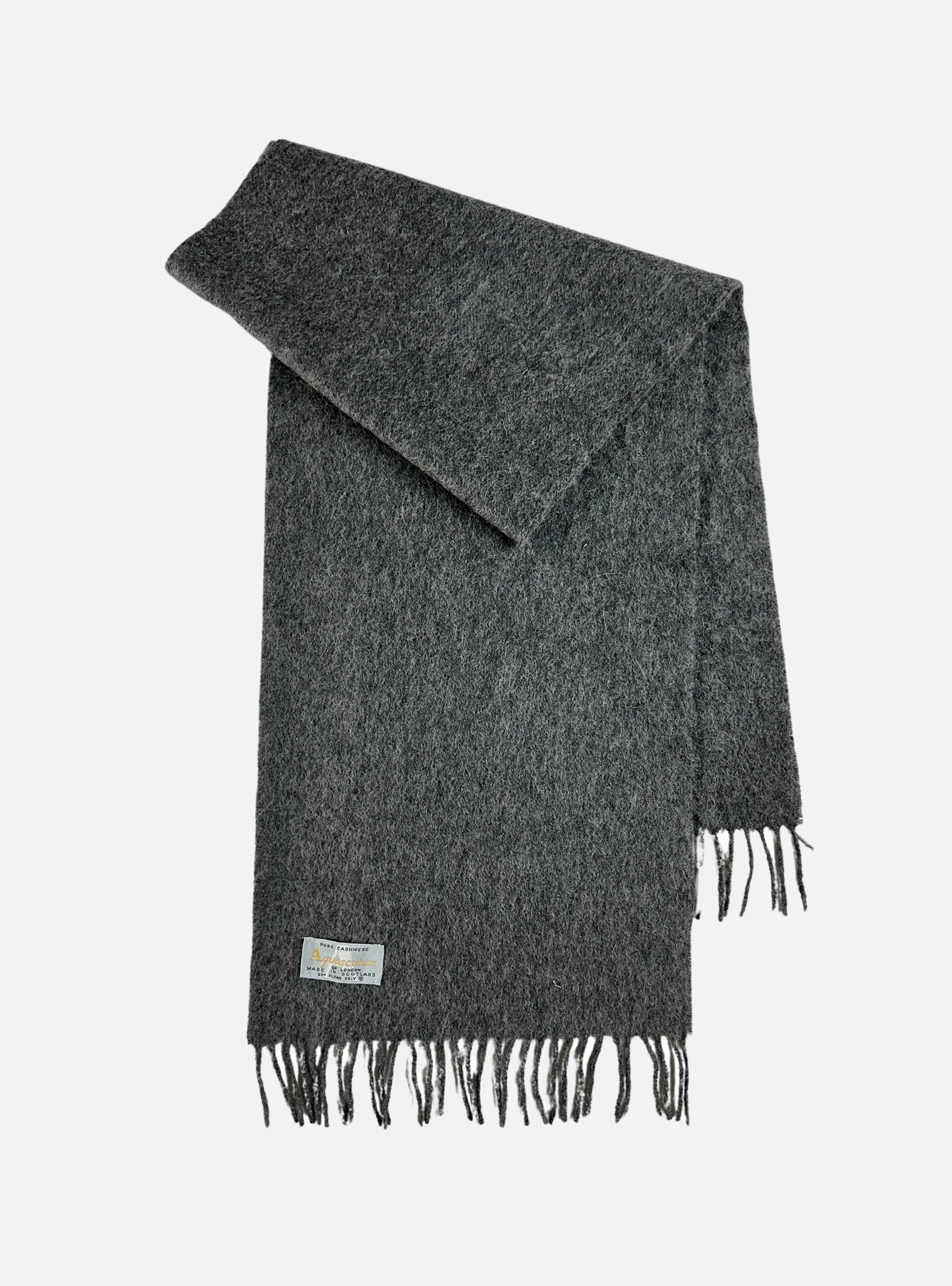 100% Pure Cashmere Grey Scarf by Aquascutum of London