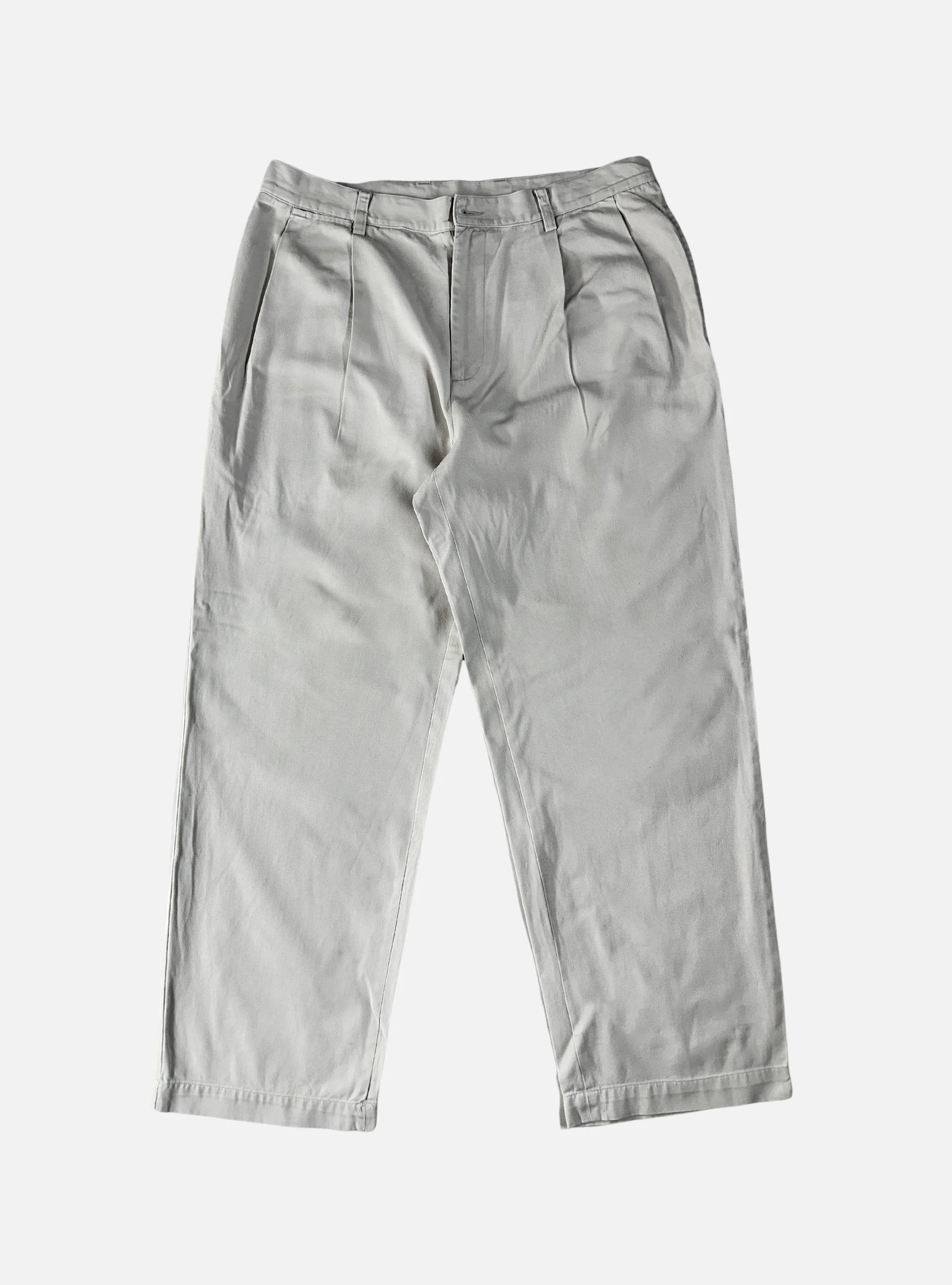 Mens White Cotton Chino by Nautica — 32-34 waist