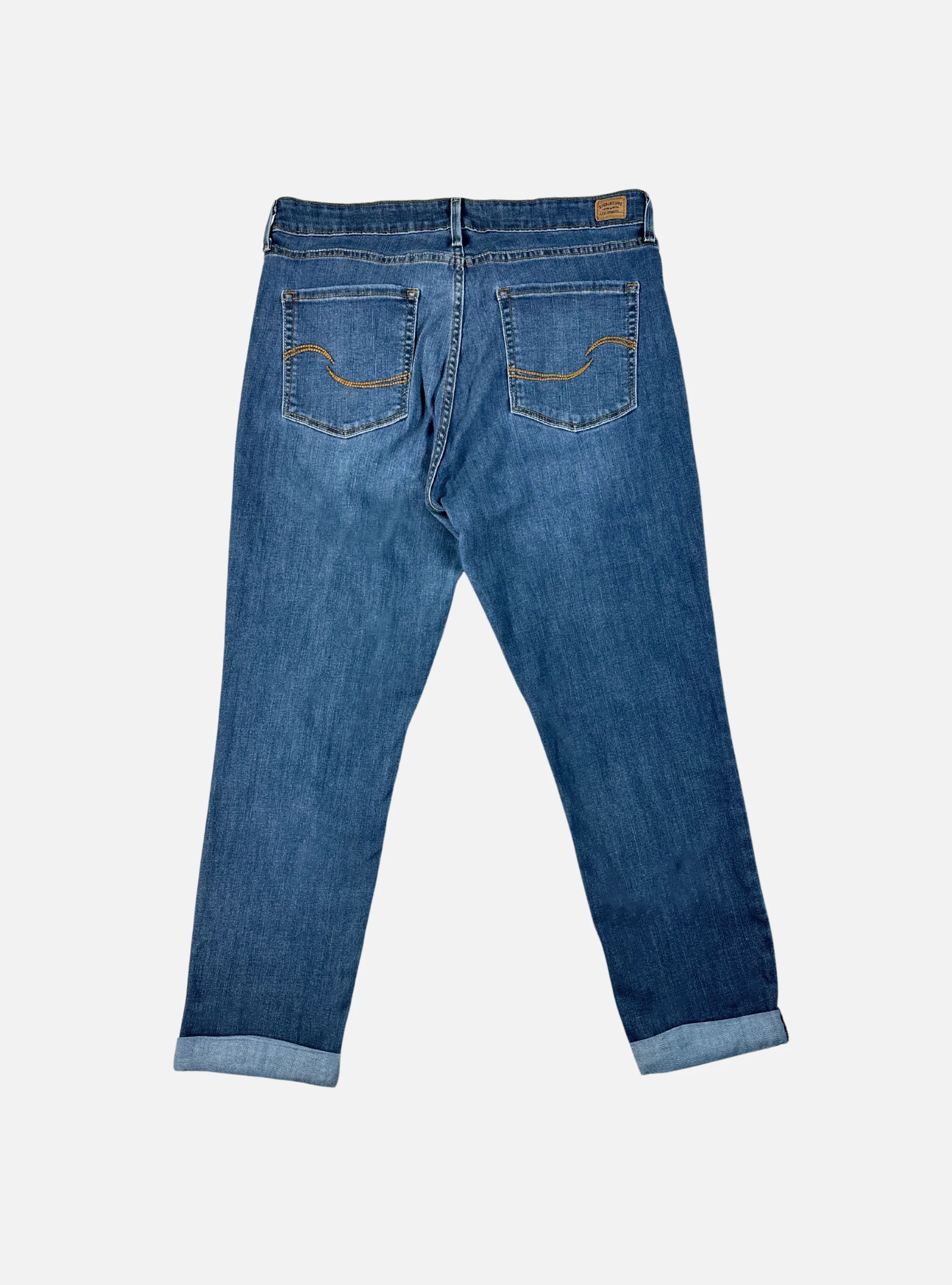 Mens Modern Slim Cuffed Ripeed Blue Denims Jeans by Levi's — 34 waist