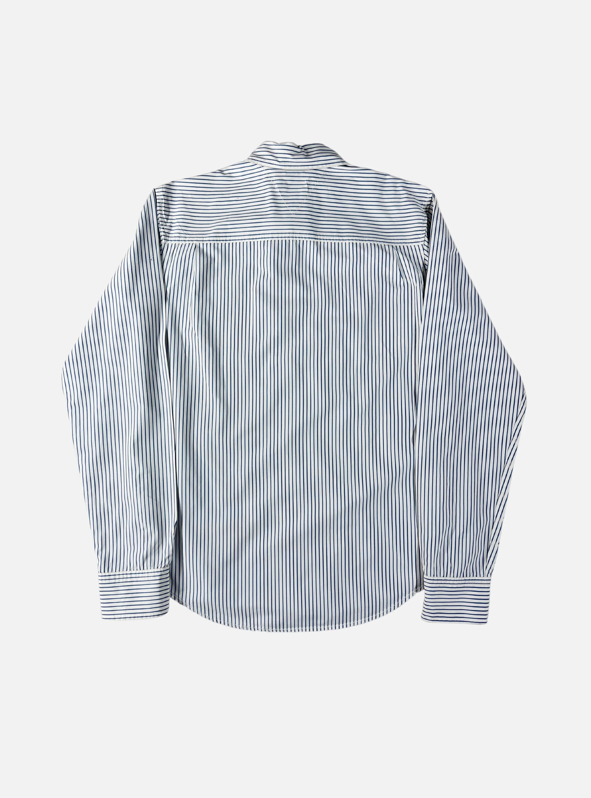 Mens Blue/White Stripes Button Up Shirt by Tommy Hilfiger — Medium