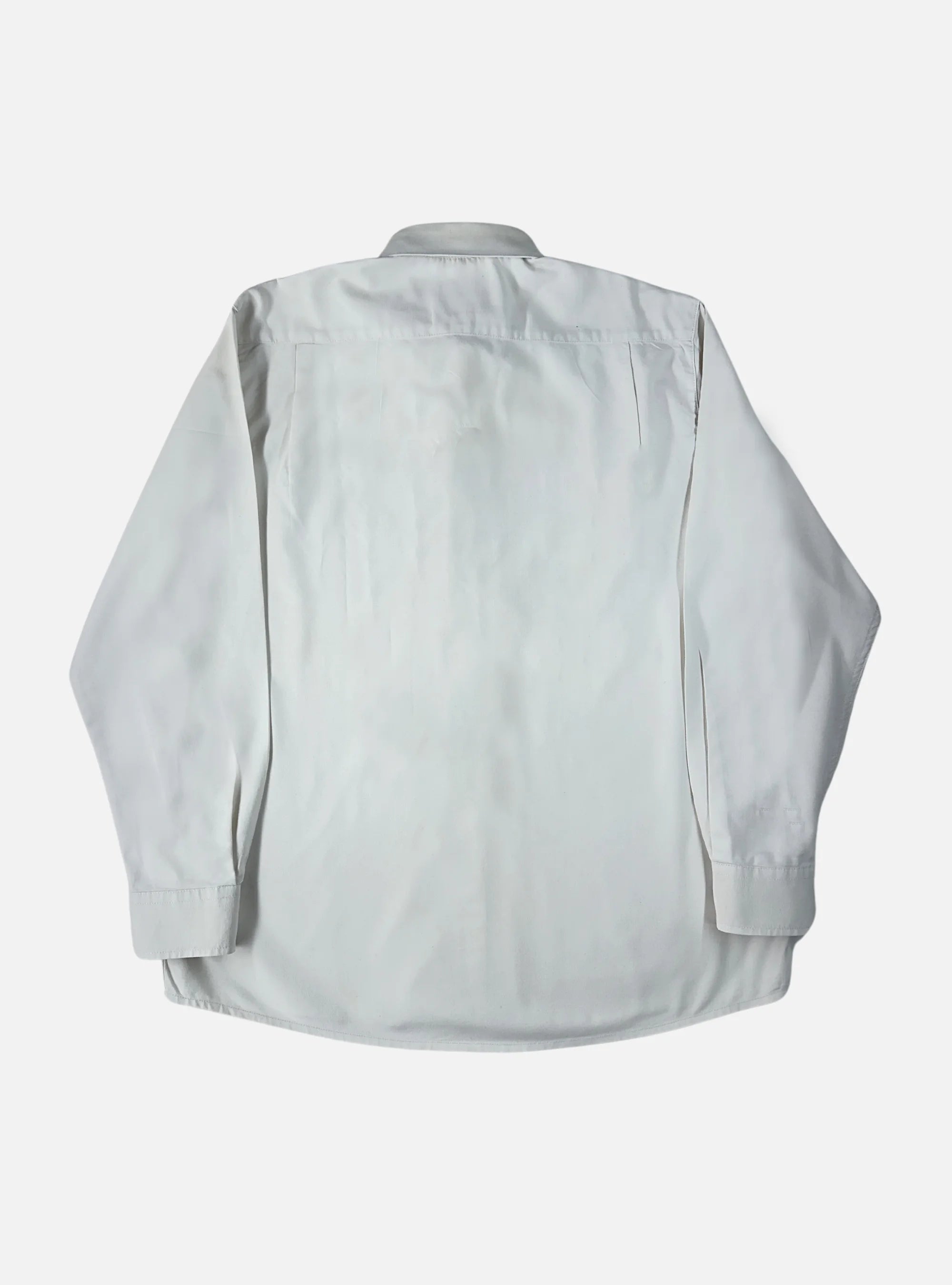 Mens Oversized Boxy Fit White Button Down Shirt by Dickies — XL