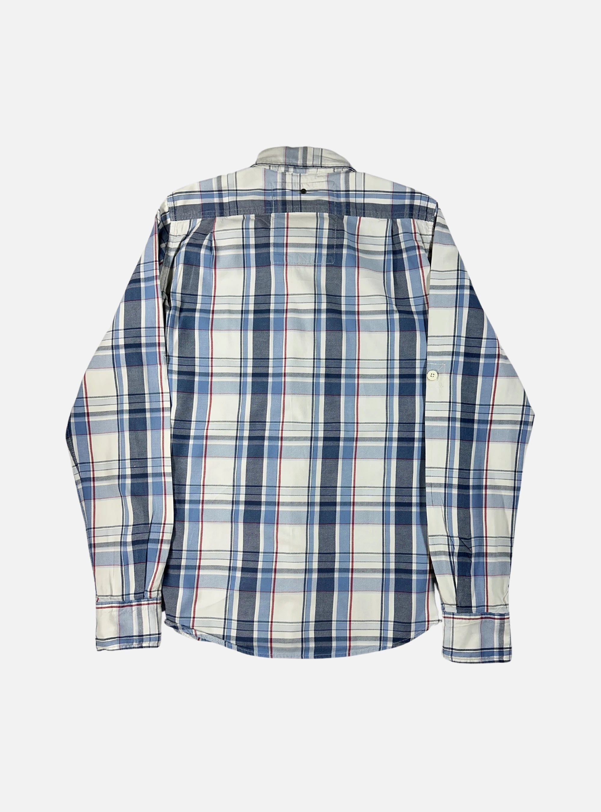Mens Double Pocket Shirt Blue & White Check by SuperDry — Small