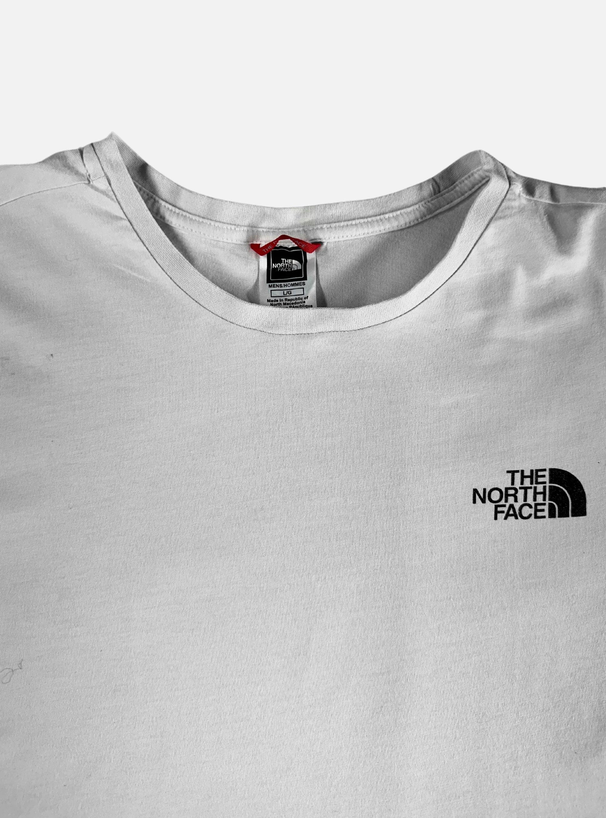 Mens White Full Sleeves Crew Neck T-Shirt by The North Face — Medium