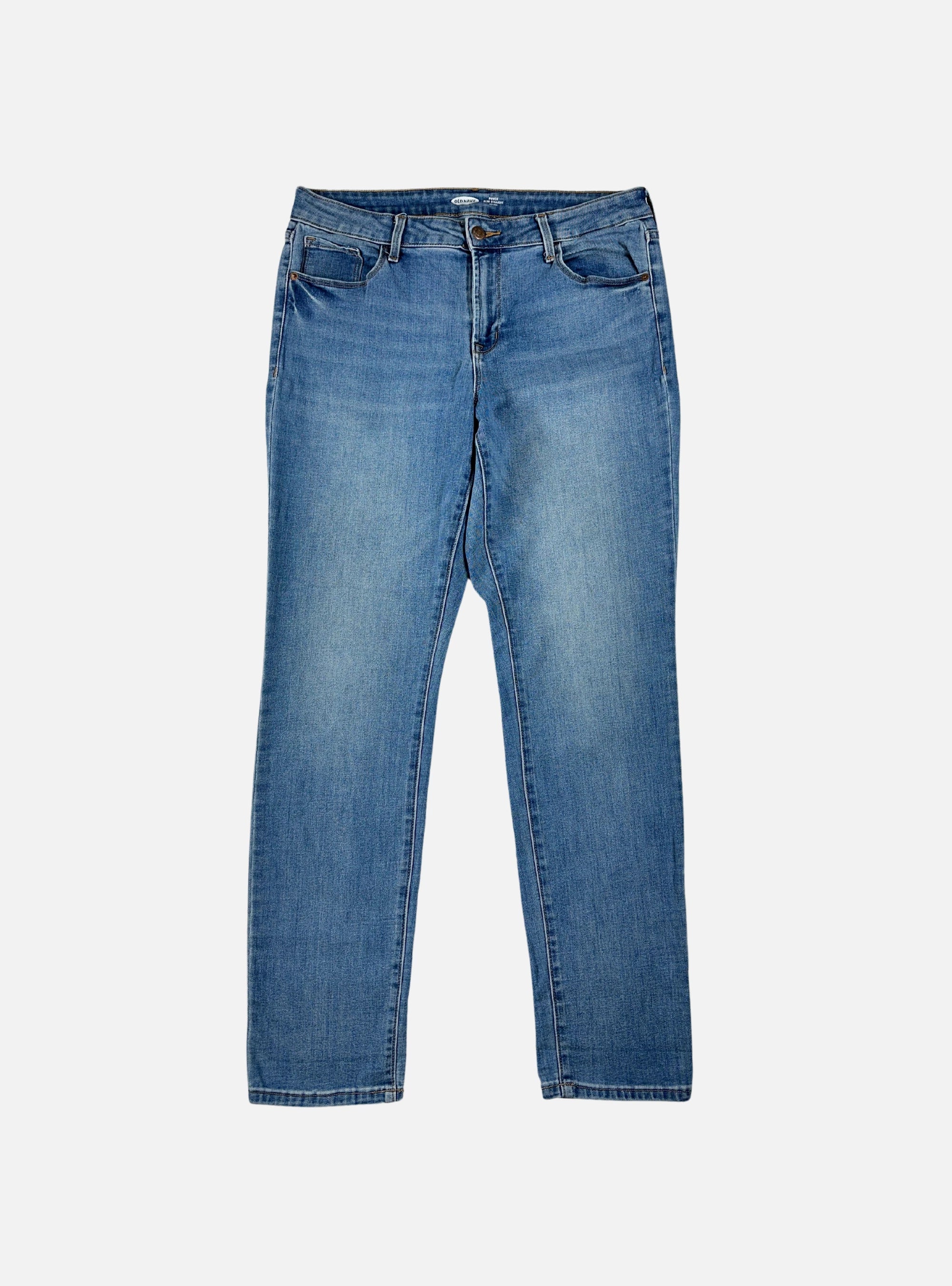 Mens Mid-Rise Power Slim Fit Light Blue Denims Jeans by Old Navy —  34 waist