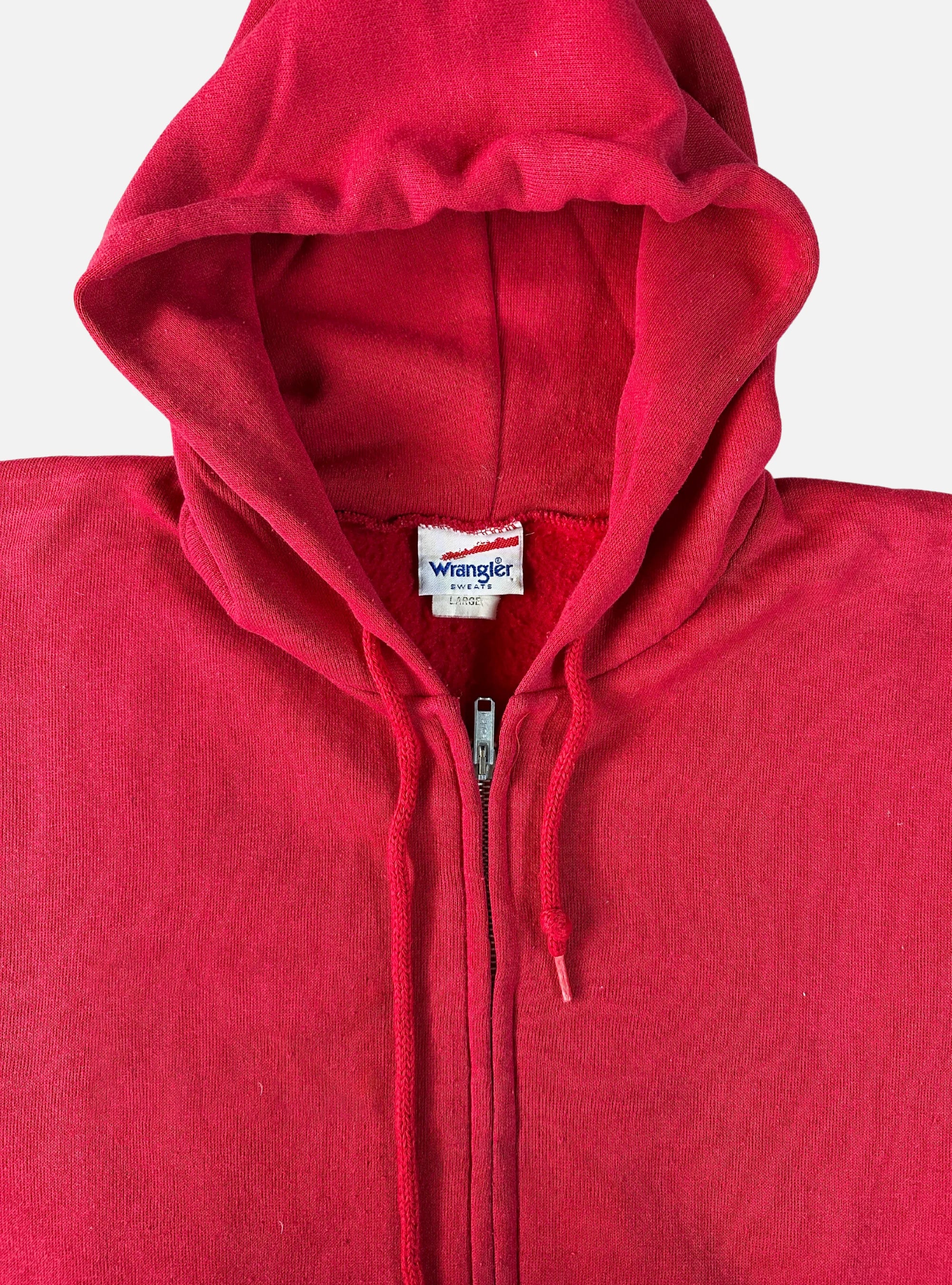 Mens Pullover Zipper Hoodie Red by Wrangler — Large