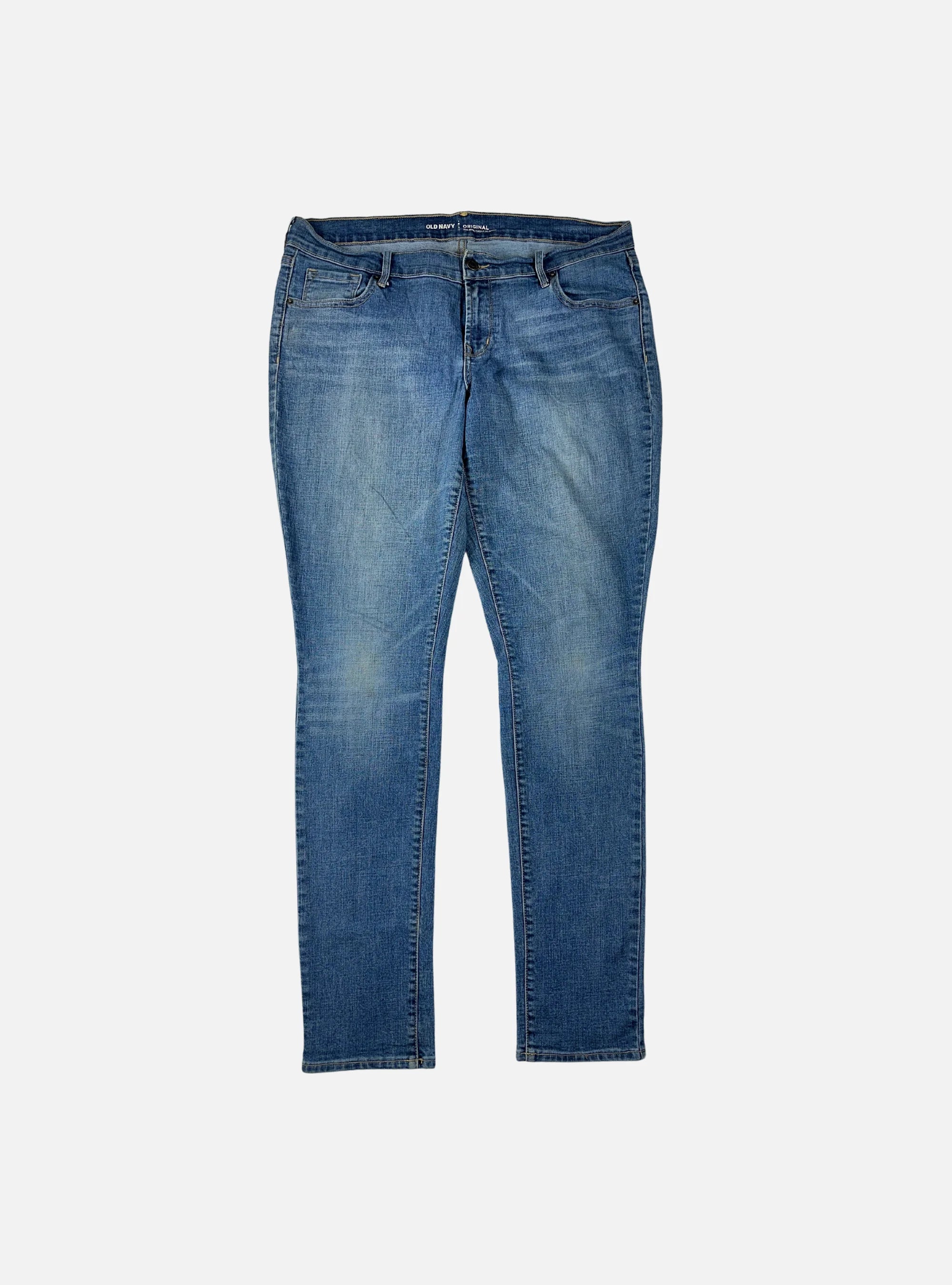 Mens Mid-Rise Denim Blue Skinny Fit Jeans by Old Navy — 36-38 waist