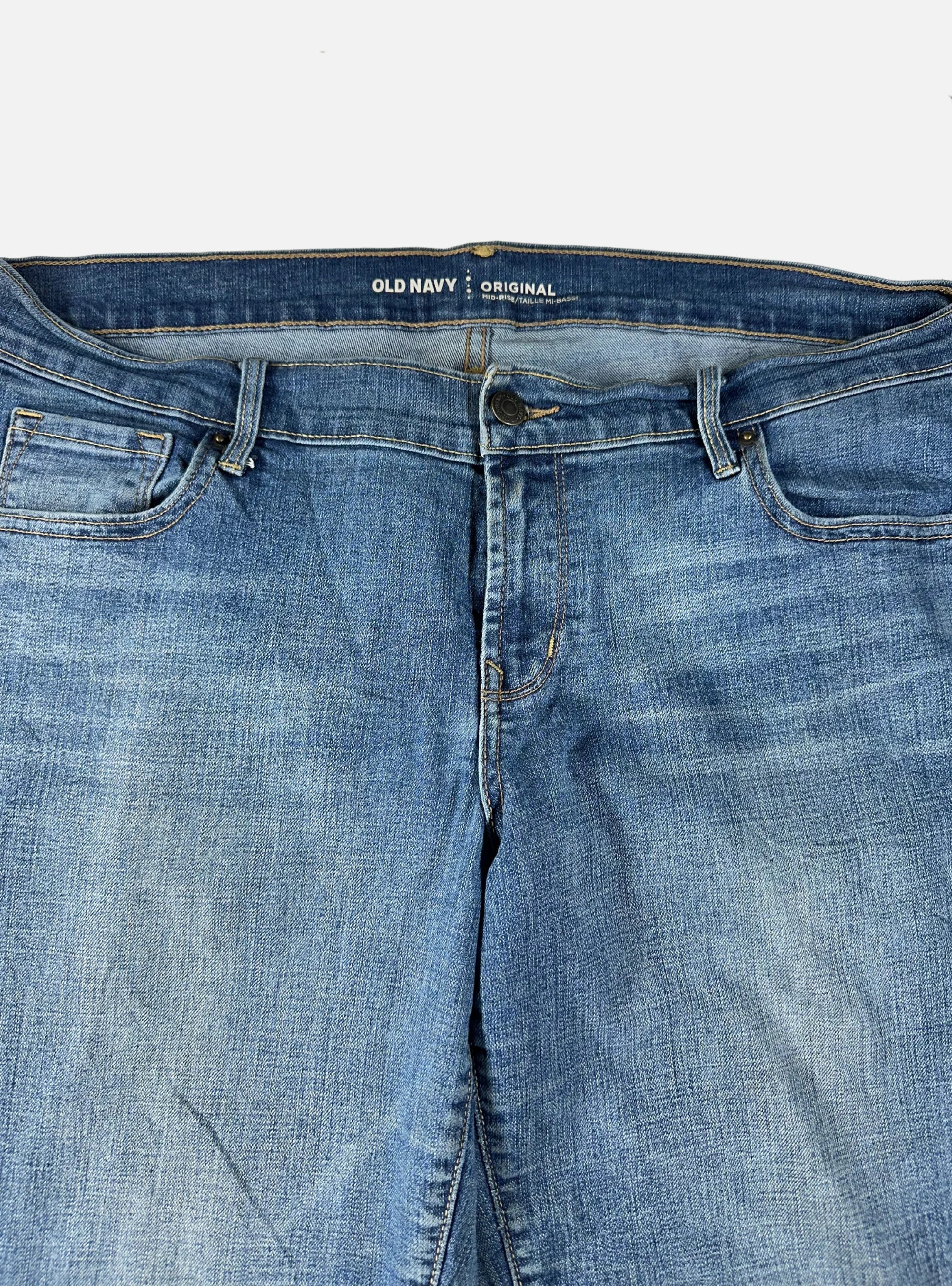 Mens Mid-Rise Denim Blue Skinny Fit Jeans by Old Navy — 36-38 waist