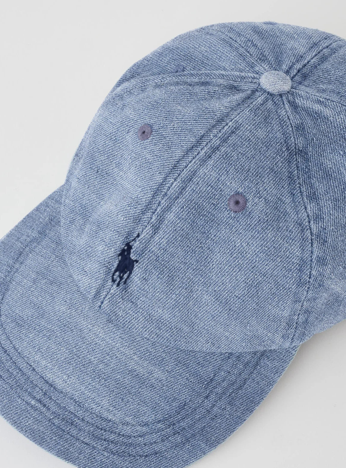 Unisex Brand New Pony Embroidered Sport Cap in Light Wash by Ralph Lauren