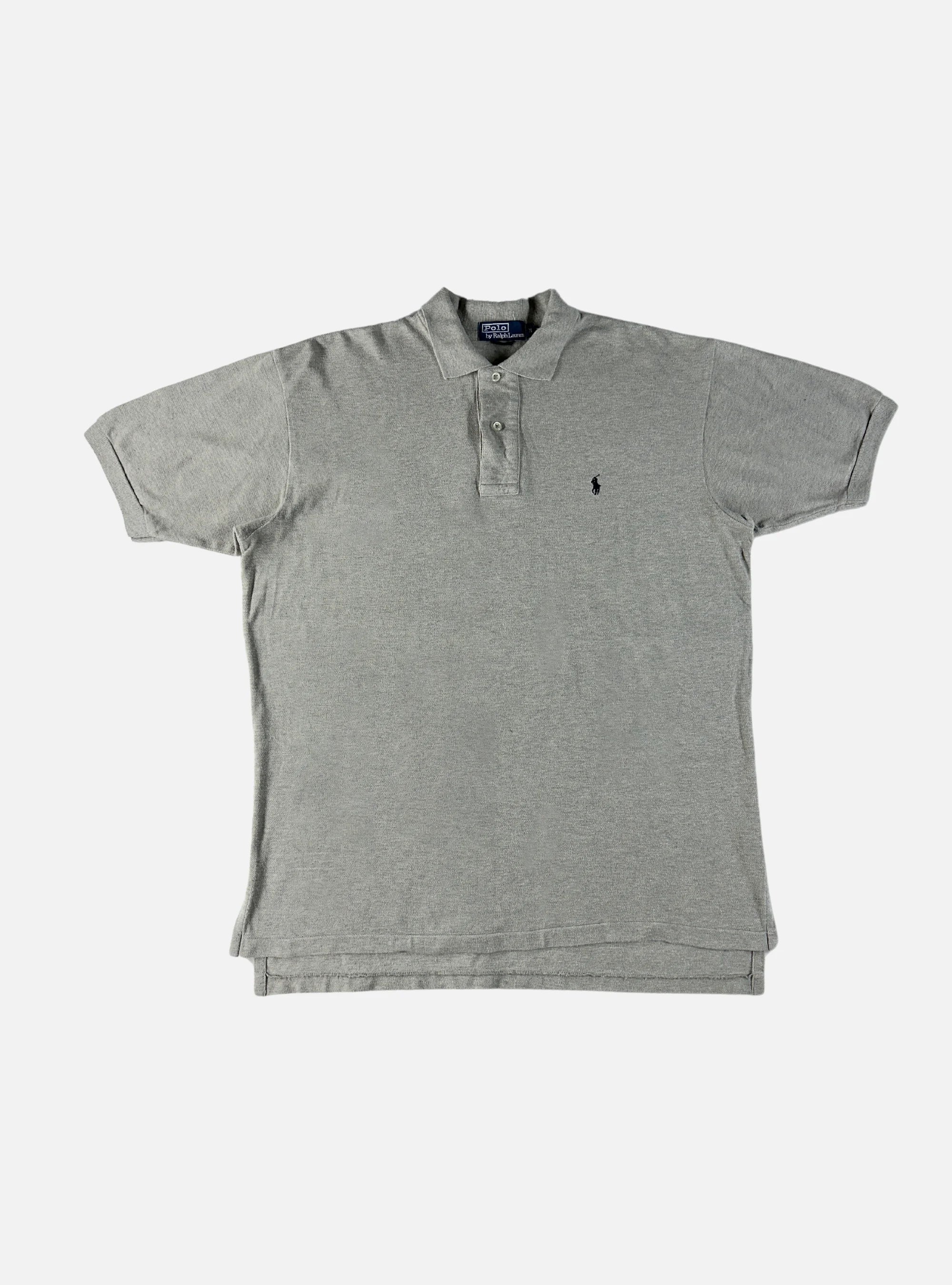 Mens Grey Half Sleeves Polo by Ralph Lauren — Large
